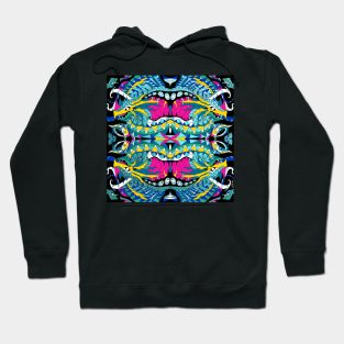 the kraken game waterfall art in ecopop mandala zentangle Hoodie